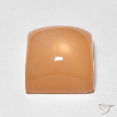 Pietra di luna Cantalupo Arancia naturale da 2.56 ct, Quadrato, Traslucido
