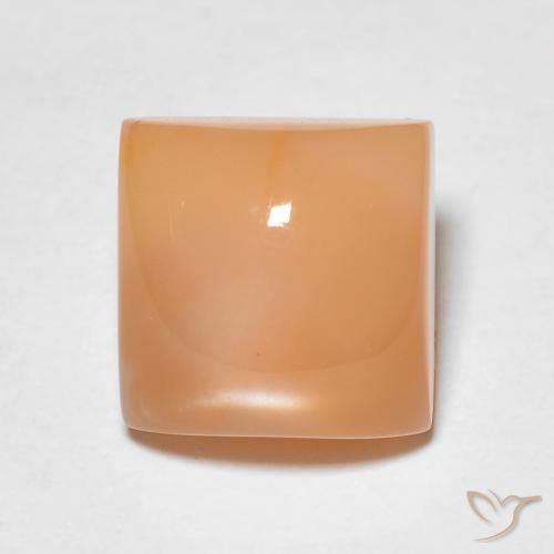 2.28ct Naturale Pesca Pietra di luna, Quadrato, Traslucido