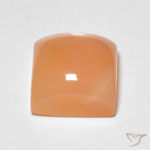 Pietra di luna Pesca naturale da 2.28 ct, Quadrato, Traslucido