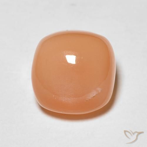 1.85ct Naturale Cantalupo Arancia Pietra di luna, Cuscino, Traslucido