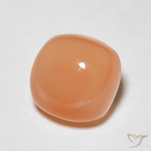Pietra di luna Cantalupo Arancia naturale da 1.85 ct, Cuscino, Traslucido