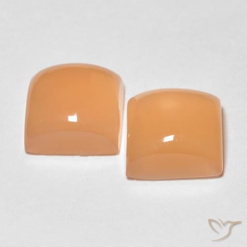 Gemme di Pietra di luna Pesca naturale da 3.93 ct, Quadrato, Traslucido