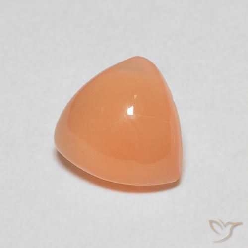 Pietra di luna Arancione chiaro naturale da 1.40 ct, Taglio trillion, Traslucido
