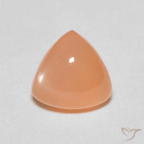 Pietra di luna Pesca naturale da 1.77 ct, Taglio trillion, Traslucido