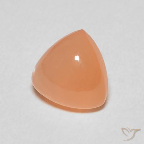 Pietra di luna Pesca naturale da 1.77 ct, Taglio trillion, Traslucido