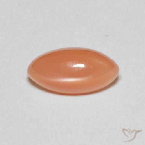 1.24ct Naturale Arancio rossastro chiaro Pietra di luna, Taglio marquise, Traslucido