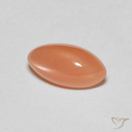 Pietra di luna Arancio rossastro chiaro naturale da 1.24 ct, Taglio marquise, Traslucido