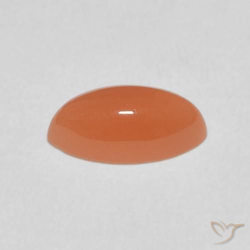 Pietra di luna Arancio rossastro chiaro naturale da 1.24 ct, Taglio marquise, Traslucido