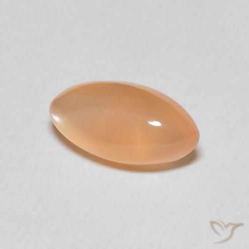 Pietra di luna Pesca naturale da 1.30 ct, Taglio marquise, Traslucido