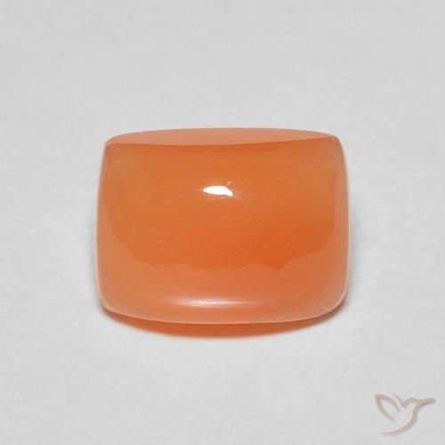 Pietra di luna Arancione scuro naturale da 2.48 ct, Cuscino, Traslucido