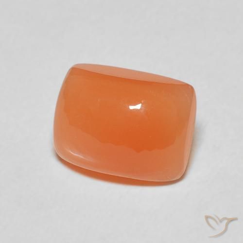 Pietra di luna Arancione scuro naturale da 2.48 ct, Cuscino, Traslucido