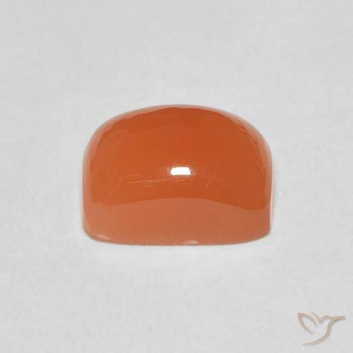 Pietra di luna Arancione rossastra naturale da 2.80 ct, Cuscino, Traslucido