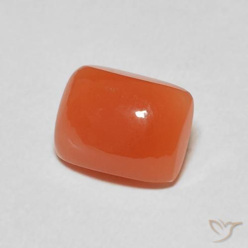 Pietra di luna Arancio Medio naturale da 2.40 ct, Cuscino, Traslucido