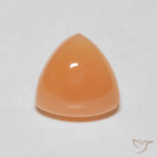 1.83ct Naturale Arancia Albicocca tiepida Warm Pietra di luna, Taglio trillion, Traslucido