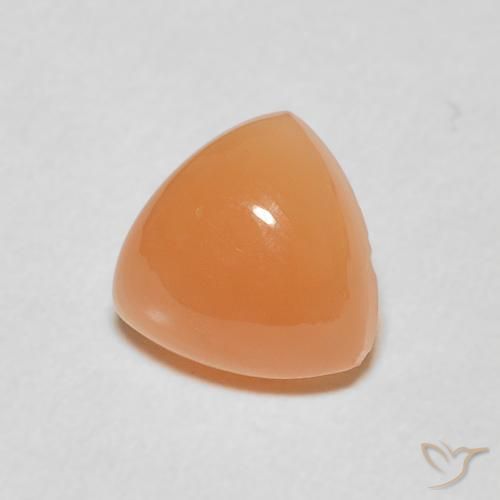Pietra di luna Arancia Albicocca tiepida Warm naturale da 1.83 ct, Taglio trillion, Traslucido