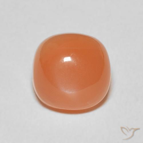 2.24ct Naturale Arancione chiaro Pietra di luna, Cuscino, Traslucido