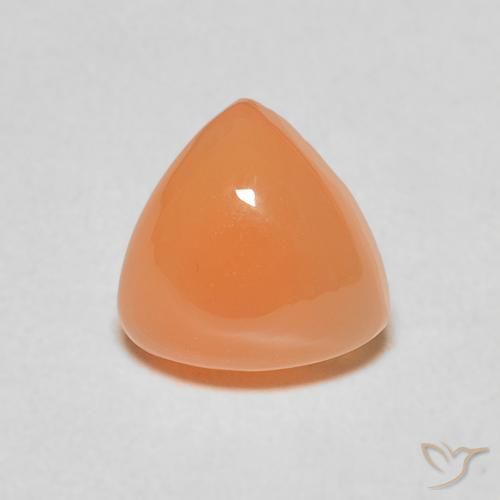 1.84ct Naturale Arancione rossastra Pietra di luna, Taglio trillion, Traslucido, Photo A