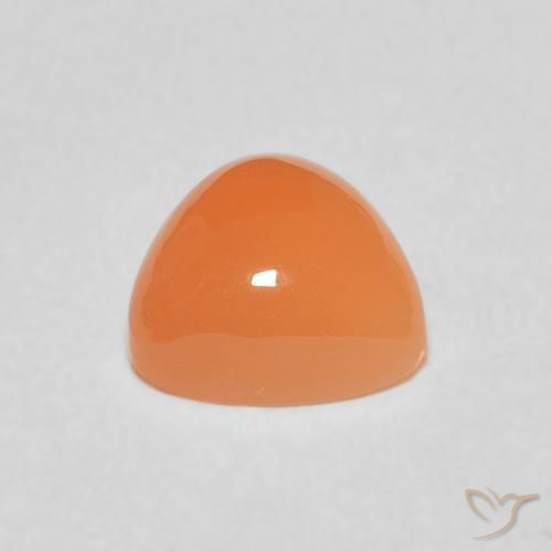 Pietra di luna Arancione rossastra naturale da 1.84 ct, Taglio trillion, Traslucido