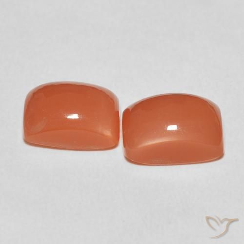 Gemme di Pietra di luna Arancia Fuoco naturale da 5.54 ct, Cuscino, Traslucido