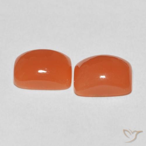 Gemme di Pietra di luna Arancia Albicocca tiepida Warm naturale da 4.87 ct, Cuscino, Traslucido