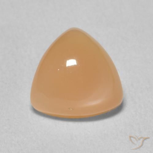 Pietra di luna Cantalupo Arancia naturale da 1.67 ct, Taglio trillion, Traslucido