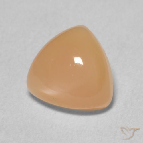 Pietra di luna Cantalupo Arancia naturale da 1.67 ct, Taglio trillion, Traslucido