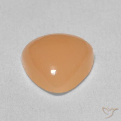Pietra di luna Cantalupo Arancia naturale da 1.67 ct, Taglio trillion, Traslucido