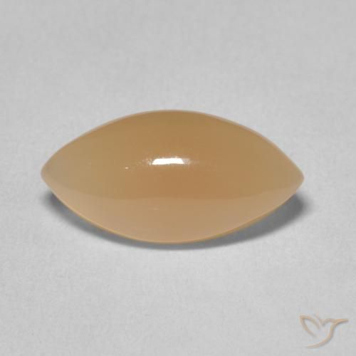 2.91ct Naturale Arancio Medio Pietra di luna, Taglio marquise, Traslucido