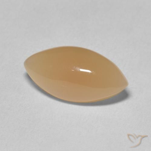 Pietra di luna Arancio Medio naturale da 2.91 ct, Taglio marquise, Traslucido