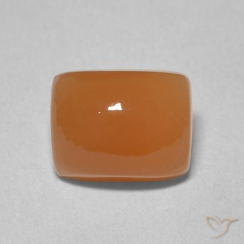 2.75ct Naturale Arancione scuro Pietra di luna, Cuscino, Traslucido