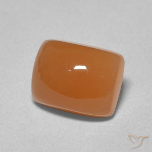 Pietra di luna Arancione scuro naturale da 2.75 ct, Cuscino, Traslucido