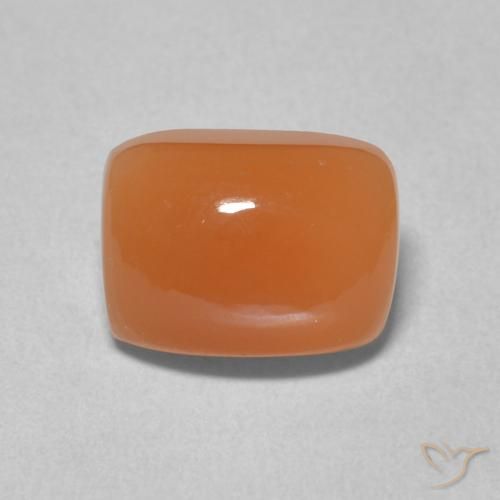 2.41ct Naturale Arancio Medio Pietra di luna, Cuscino, Traslucido