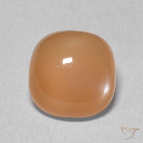 1.96ct Naturale Pesca Pietra di luna, Cuscino, Traslucido