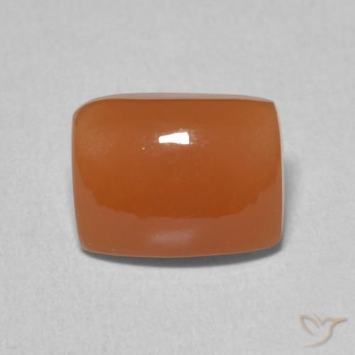 2.19ct Naturale Arancione scuro Pietra di luna, Cuscino, Traslucido