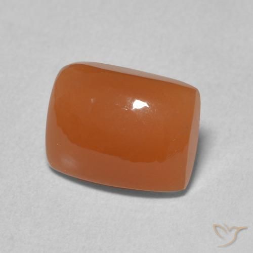 Pietra di luna Arancione scuro naturale da 2.19 ct, Cuscino, Traslucido