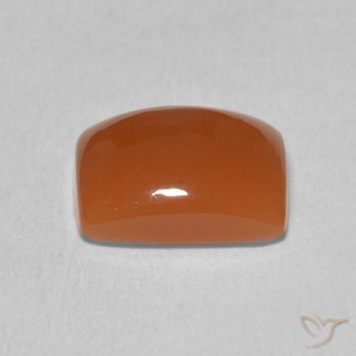 Pietra di luna Arancione scuro naturale da 2.19 ct, Cuscino, Traslucido