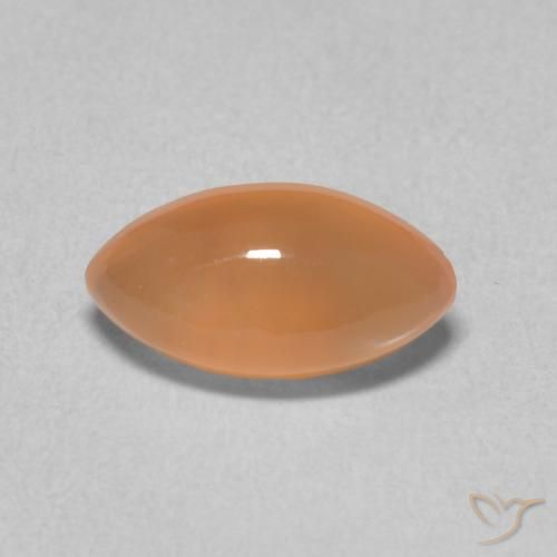 1.12ct Naturale Arancio rossastro chiaro Pietra di luna, Taglio marquise, Traslucido