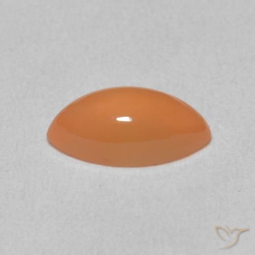 Pietra di luna Arancio rossastro chiaro naturale da 1.12 ct, Taglio marquise, Traslucido
