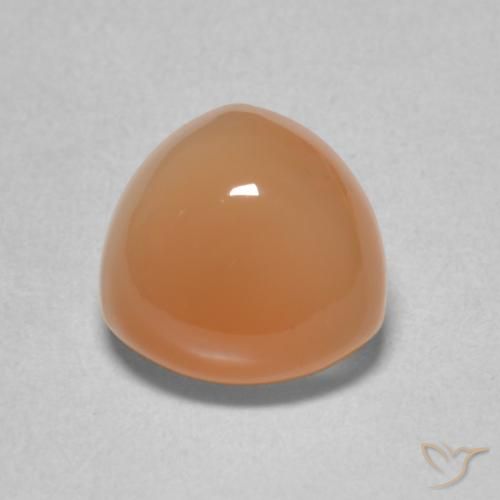 2.04ct Naturale Pesca Pietra di luna, Taglio trillion, Traslucido