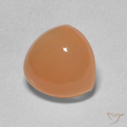 Pietra di luna Pesca naturale da 2.04 ct, Taglio trillion, Traslucido