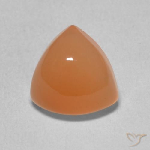 1.92ct Naturale Arancione chiaro Pietra di luna, Taglio trillion, Traslucido