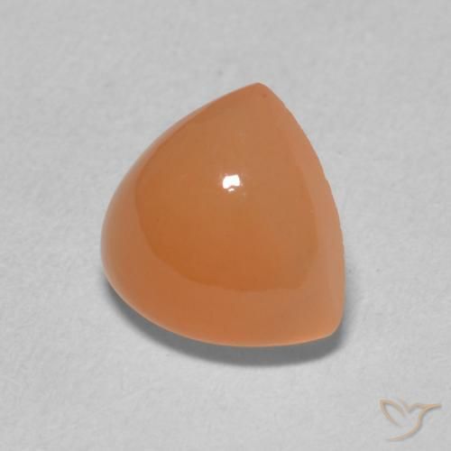 Pietra di luna Arancione chiaro naturale da 1.92 ct, Taglio trillion, Traslucido
