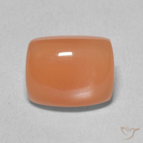 2.46ct Naturale Arancione chiaro Pietra di luna, Cuscino, Traslucido