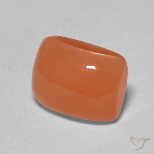 Pietra di luna Arancione rossastra naturale da 2.53 ct, Cuscino, Traslucido