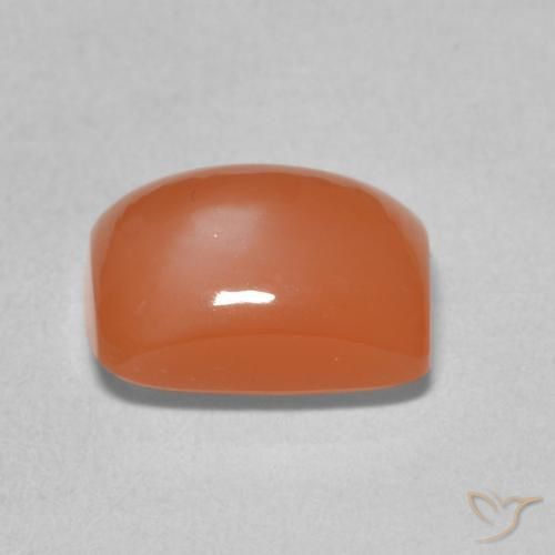 Pietra di luna Arancione rossastra naturale da 2.53 ct, Cuscino, Traslucido