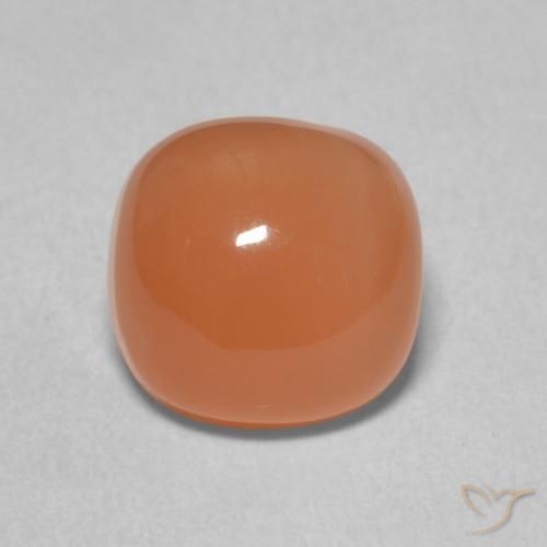 2.16ct Naturale Arancione chiaro Pietra di luna, Cuscino, Traslucido