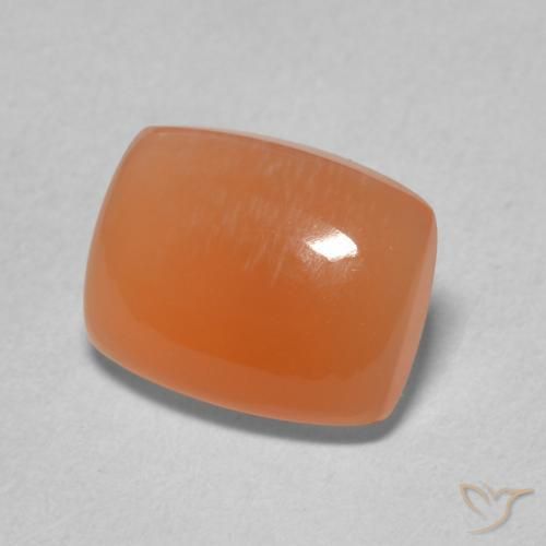 Pietra di luna Arancione rossastra naturale da 2.11 ct, Cuscino, Traslucido