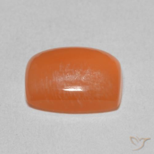 Pietra di luna Arancione rossastra naturale da 2.11 ct, Cuscino, Traslucido