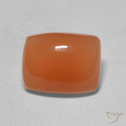 1.96ct Naturale Arancione scuro Pietra di luna, Cuscino, Traslucido