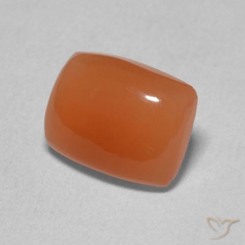 Pietra di luna Arancione scuro naturale da 1.96 ct, Cuscino, Traslucido